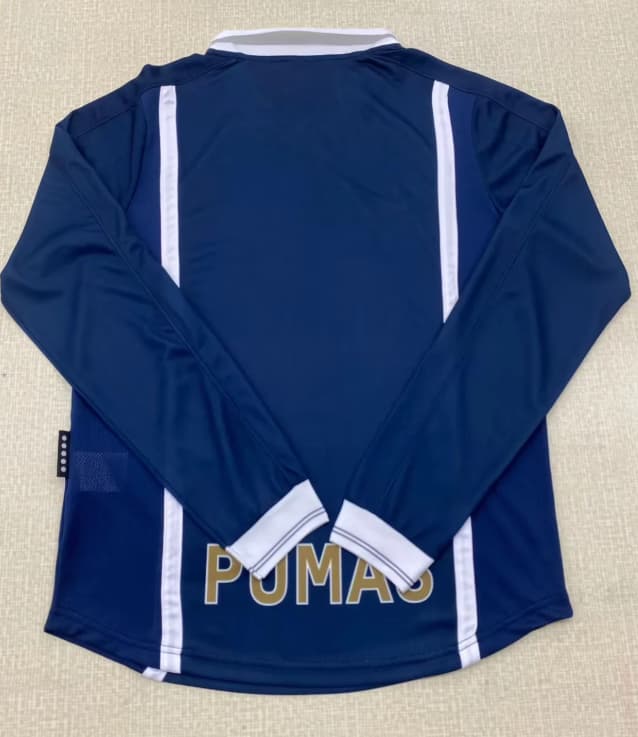 Thailand Quality(AAA) 1999/00 Pumas UNAM Away Long Sleeve Retro Soccer Jersey