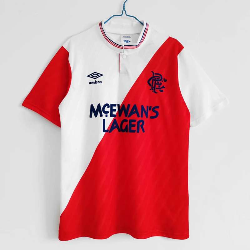 Thailand Quality(AAA) 1987/88 Rangers Special Retro Soccer Jersey