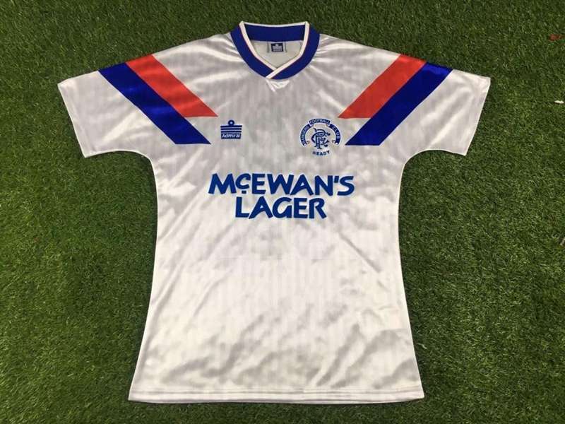 Thailand Quality(AAA) 1990/92 Rangers Away Retro Soccer Jersey