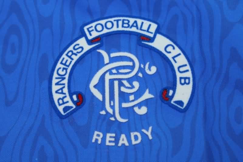 Thailand Quality(AAA) 1990/92 Rangers Home Retro Soccer Jersey