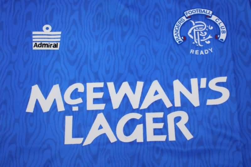 Thailand Quality(AAA) 1990/92 Rangers Home Retro Soccer Jersey