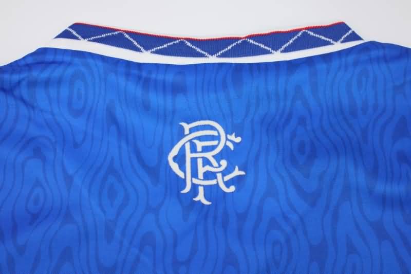 Thailand Quality(AAA) 1990/92 Rangers Home Retro Soccer Jersey