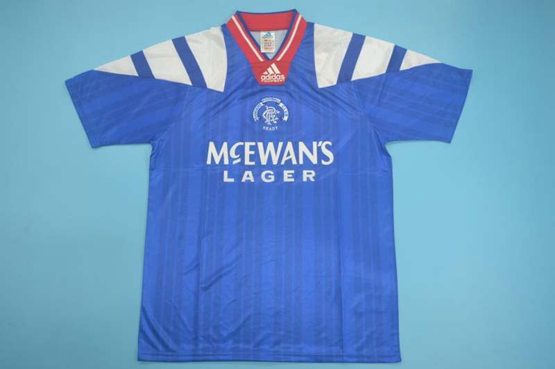 Thailand Quality(AAA) 1992/94 Rangers Home Retro Soccer Jersey