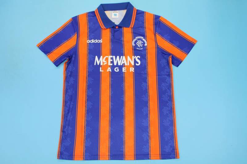 Thailand Quality(AAA) 1993/94 Rangers Away Retro Soccer Jersey