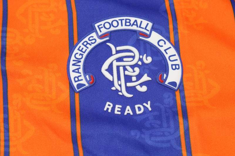 Thailand Quality(AAA) 1993/94 Rangers Away Retro Soccer Jersey