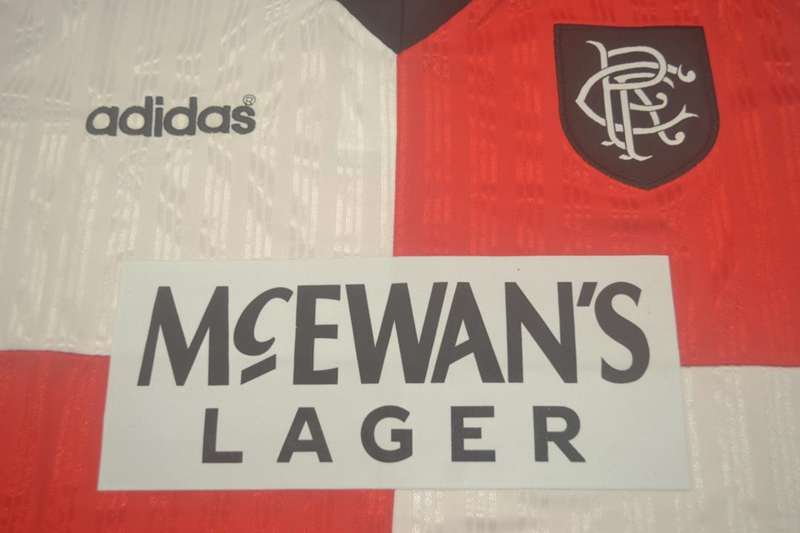 Thailand Quality(AAA) 1995/96 Rangers Away Retro Soccer Jersey