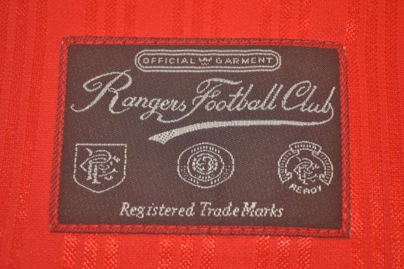 Thailand Quality(AAA) 1995/96 Rangers Away Retro Soccer Jersey