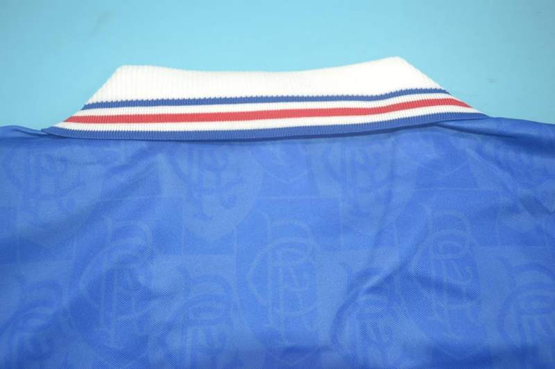 Thailand Quality(AAA) 1996/97 Rangers Home Retro Soccer Jersey