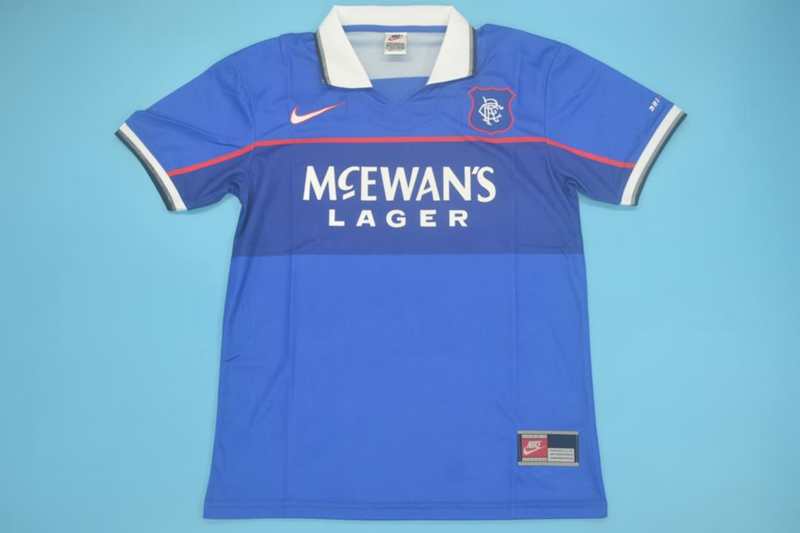 Thailand Quality(AAA) 1997/99 Rangers Home Retro Soccer Jersey