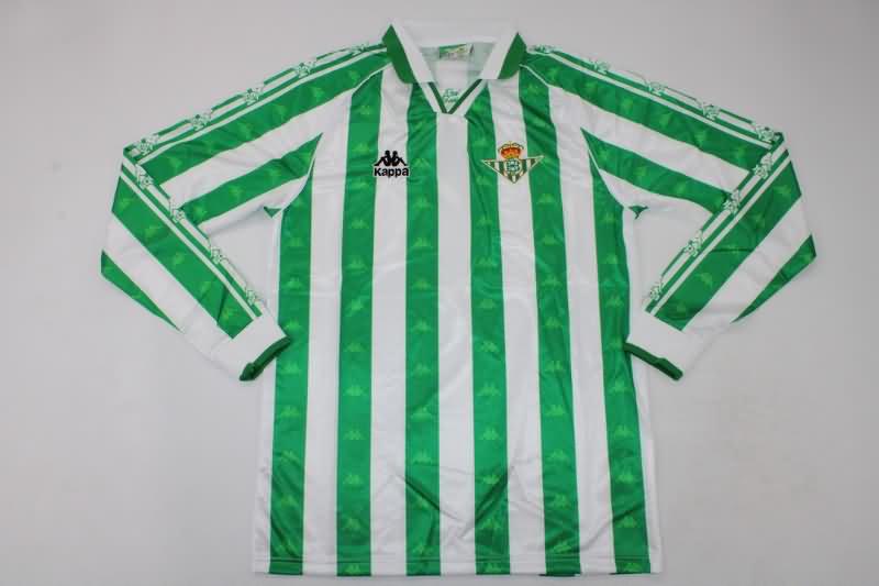Thailand Quality(AAA) 1995/97 Real Betis Home Long Slevee Retro Soccer Jersey