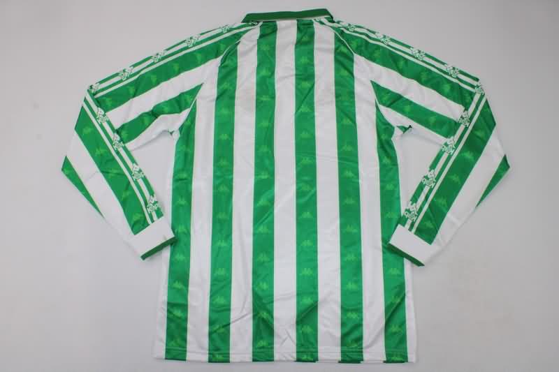 Thailand Quality(AAA) 1995/97 Real Betis Home Long Slevee Retro Soccer Jersey