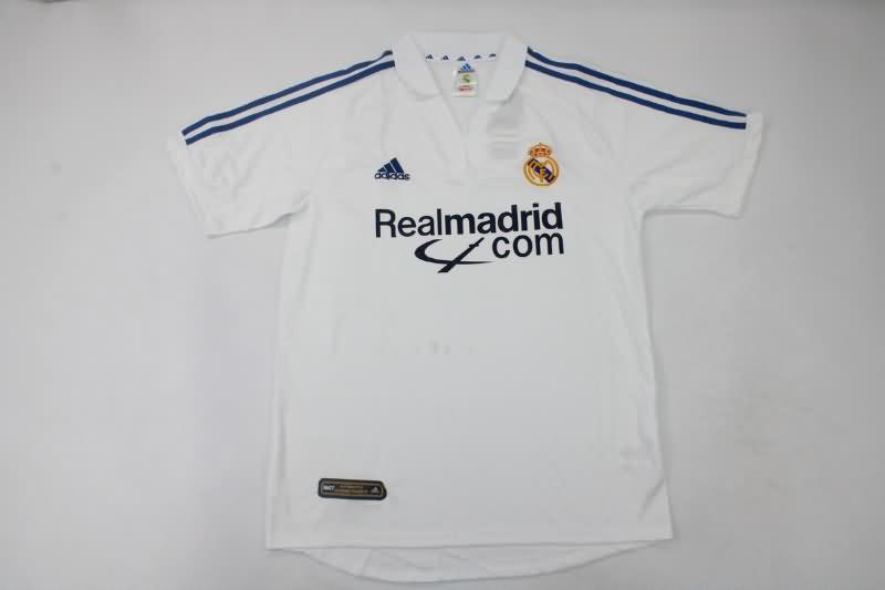 Thailand Quality(AAA) 2001/02 Real Madrid Home Retro Laliga Soccer Jersey