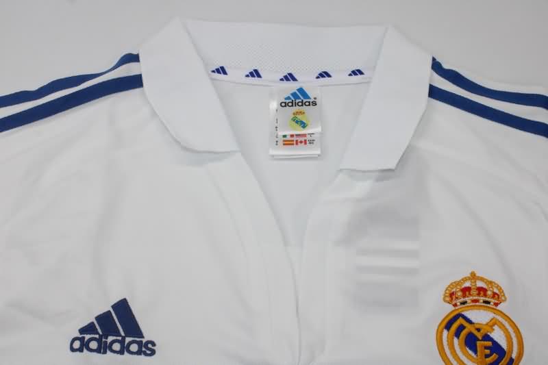 Thailand Quality(AAA) 2001/02 Real Madrid Home Retro Laliga Soccer Jersey