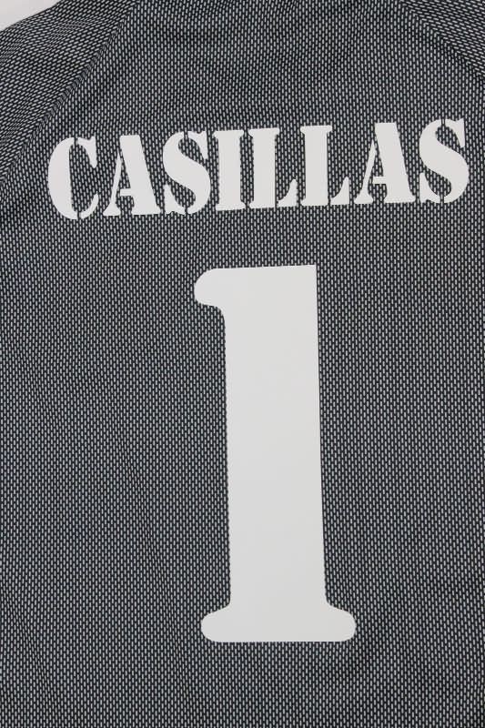 Thailand Quality(AAA) 2002/03 Real Madrid Goalkeeper Black Retro Soccer Jersey