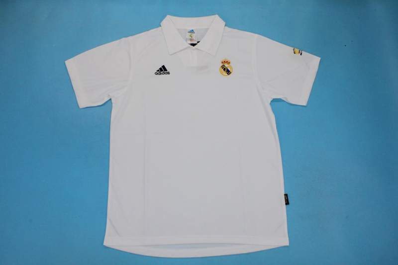 Thailand Quality(AAA) 2002/03 Real Madrid Cup Home Retro Soccer Jersey