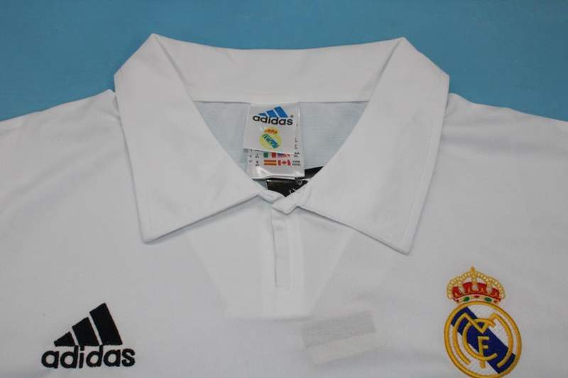 Thailand Quality(AAA) 2002/03 Real Madrid Cup Home Retro Soccer Jersey