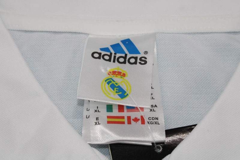 Thailand Quality(AAA) 2002/03 Real Madrid Cup Home Retro Soccer Jersey