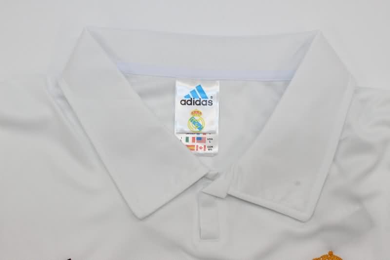Thailand Quality(AAA) 2002/03 Real Madrid Home Long Sleeve Retro Soccer Jersey