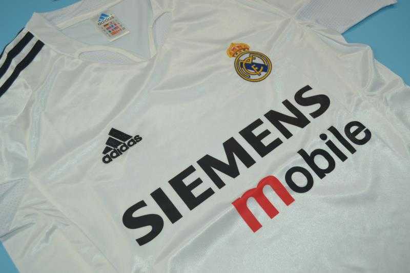 Thailand Quality(AAA) 2004/05 Real Madrid Home Retro Soccer Jersey
