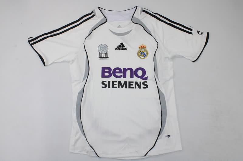 Thailand Quality(AAA) 2006/07 Real Madrid Home Retro Soccer Jersey