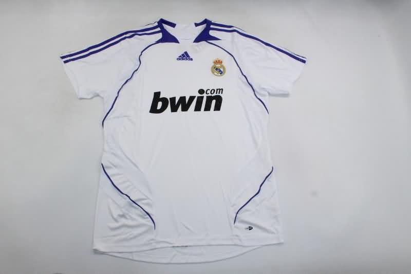 Thailand Quality(AAA) 2007/08 Real Madrid Home Retro Soccer Jersey