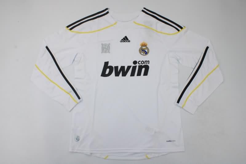 Thailand Quality(AAA) 2009/10 Real Madrid Home Long Sleeve Retro Soccer Jersey