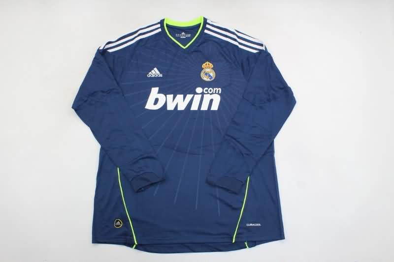 Thailand Quality(AAA) 2010/11 Real Madrid Away Long Sleeve Retro Soccer Jersey