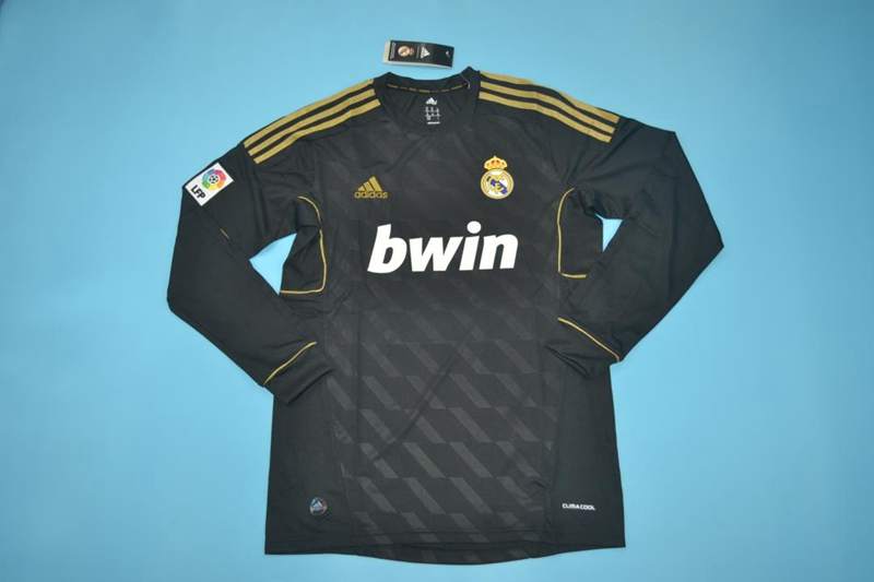 Thailand Quality(AAA) 2011/12 Real Madrid Away Retro Soccer Jersey(L/S)