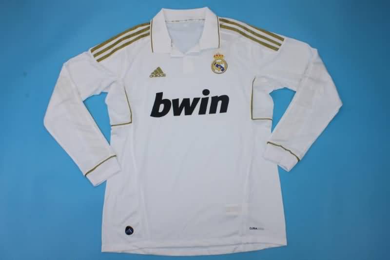 Thailand Quality(AAA) 2011/12 Real Madrid Home Long Retro Soccer Jersey