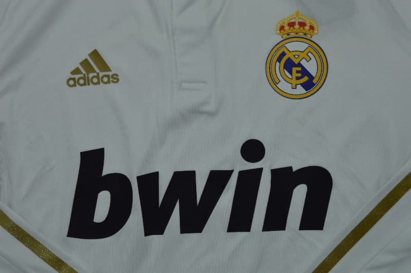 Thailand Quality(AAA) 2011/12 Real Madrid Home Retro Long Sleeve Soccer Jersey (Player)