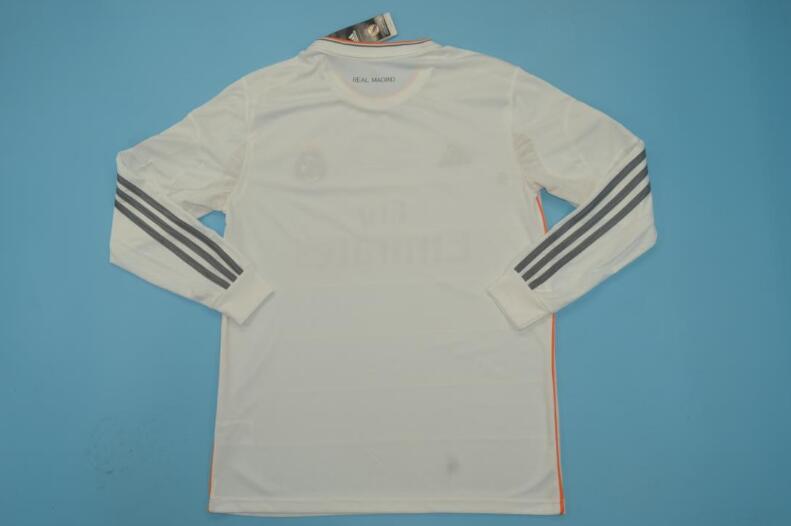 Thailand Quality(AAA) 2013/14 Real Madrid Home UCL Retro Jersey(L/S)
