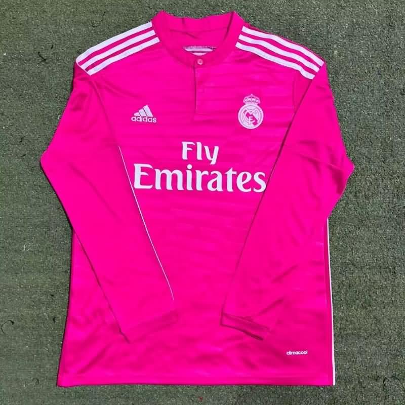 Thailand Quality(AAA) 2014/15 Real Madrid Away Retro Long Sleeve Soccer Jersey