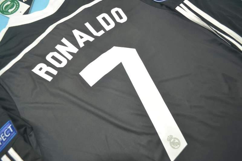 Thailand Quality(AAA) 2014/15 Real Madrid Third Retro Soccer Jersey(L/S)