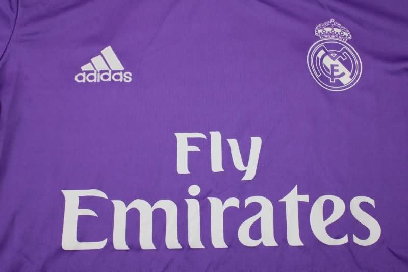 Thailand Quality(AAA) 2016/17 Real Madrid Away Retro Jersey(L/S)