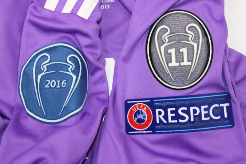 Thailand Quality(AAA) 2016/17 Real Madrid Away Retro Jersey(L/S)