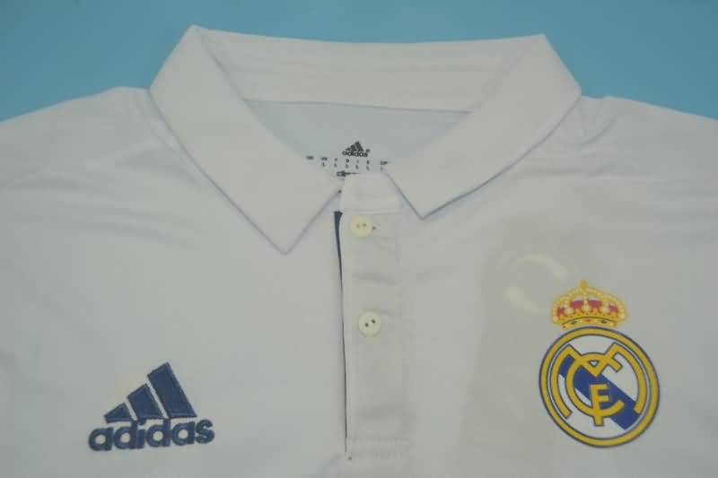 Thailand Quality(AAA) 2016/17 Real Madrid Home Long Sleeve Retro Soccer Jersey