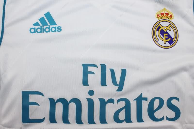 Thailand Quality(AAA) 2017/18 Real Madrid Home Retro Soccer Jersey(Player)