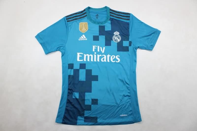 Thailand Quality(AAA) 2017/18 Real Madrid Third Retro Soccer Jersey(Player)