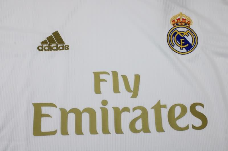 Thailand Quality(AAA) 2019/20 Real Madrid Home Long Sleeve Retro Soccer Jersey
