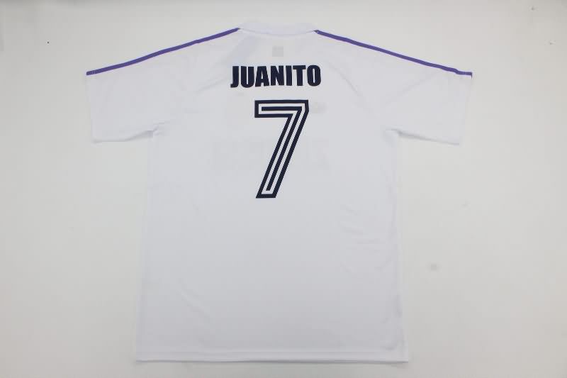 Thailand Quality(AAA) 1984/85 Real Madrid Home Retro Soccer Jersey