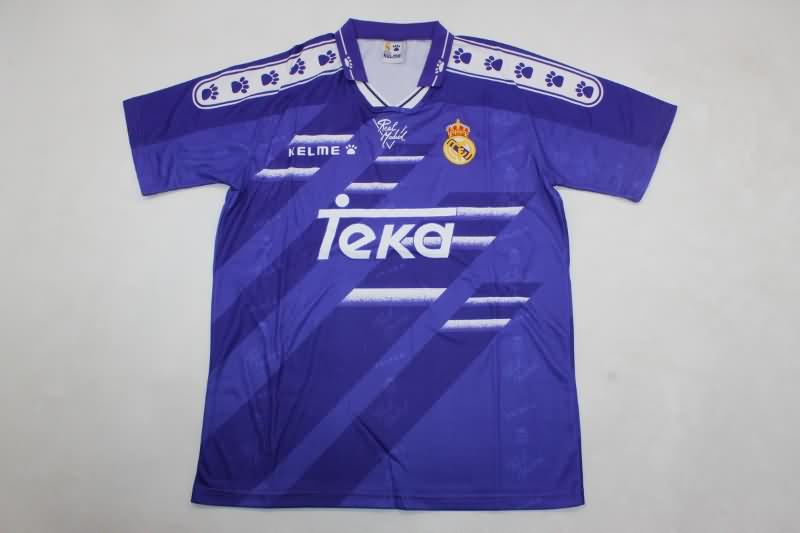 Thailand Quality(AAA) 1994/96 Real Madrid Away Retro Soccer Jersey