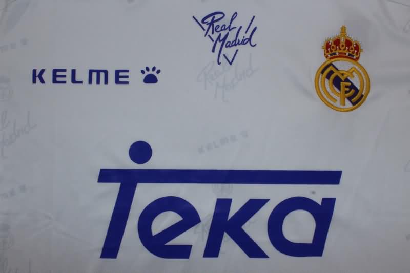 Thailand Quality(AAA) 1994/96 Real Madrid Home Retro Long Sleeve Soccer Jersey