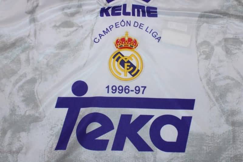 Thailand Quality(AAA) 1996/97 Real Madrid Champions Home Retro Soccer Jersey