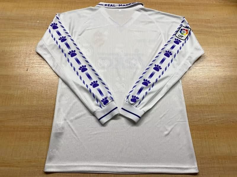 Thailand Quality(AAA) 1996/97 Real Madrid Home Long Sleeve Retro Soccer Jersey