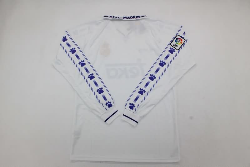 Thailand Quality(AAA) 1996/97 Real Madrid Home Long Sleeve Retro Soccer Jersey