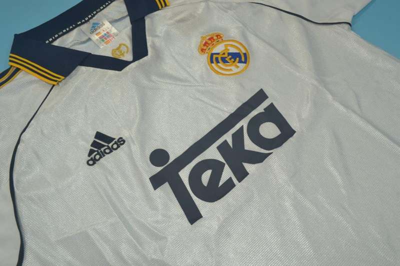 Thailand Quality(AAA) 1998/00 Real Madrid Home Retro Soccer Jersey
