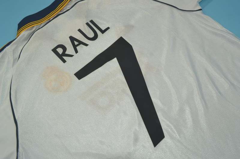 Thailand Quality(AAA) 1998/00 Real Madrid Home Retro Soccer Jersey