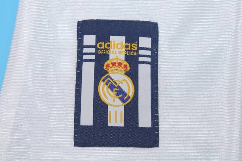 Thailand Quality(AAA) 1998/00 Real Madrid Home Retro Long Slevee Soccer Jersey