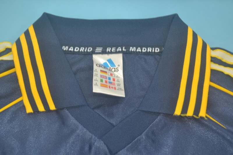 Thailand Quality(AAA) 1998/99 Real Madrid Away Retro Soccer Jersey