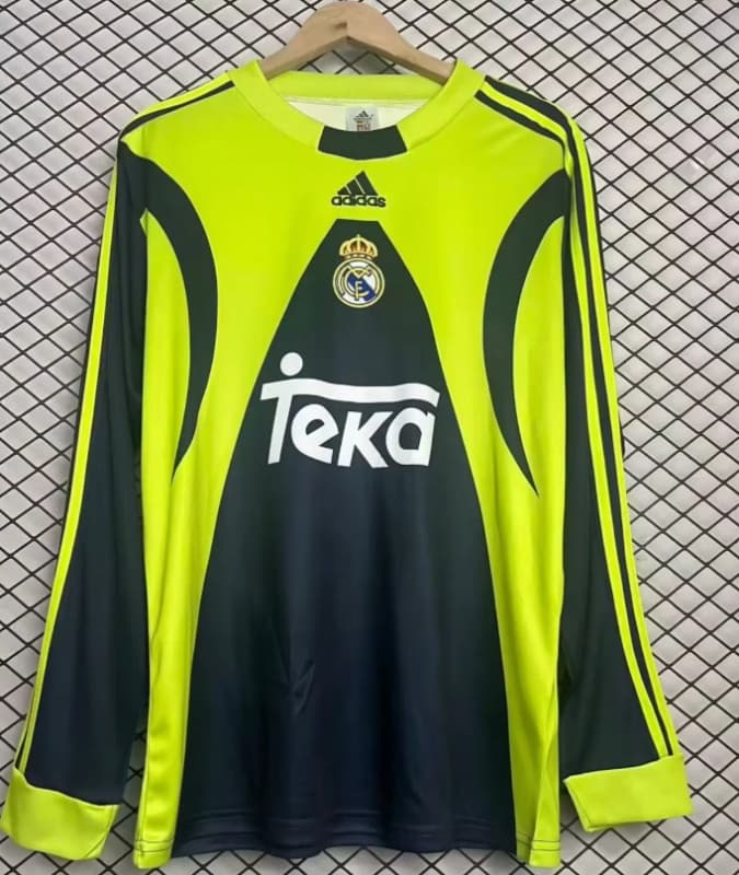 Thailand Quality(AAA) 1999/00 Real Madrid Goalkeeper Long Retro Soccer Jersey